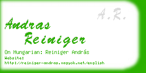andras reiniger business card
