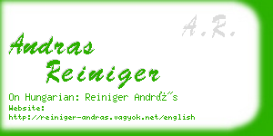 andras reiniger business card